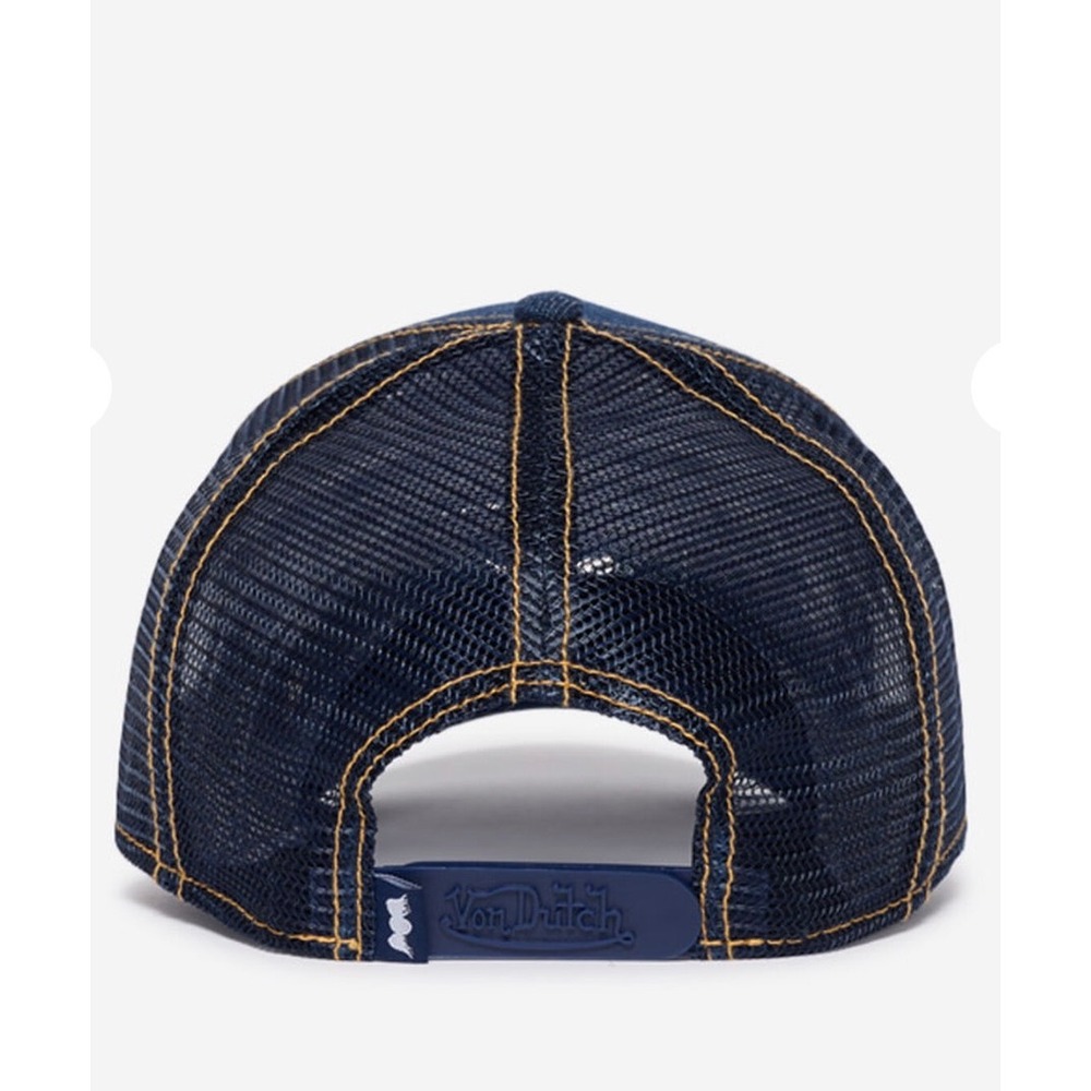 NEW Von Dutch Hat Rhinestone Denim Bling Trucker Mesh SnapBack Cap Retro Y2K - Picture 5 of 8